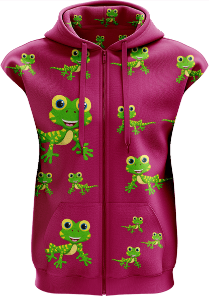 Gordon Gecko Full Zip Sleeveless Hoodie Jackets - fungear.com.au