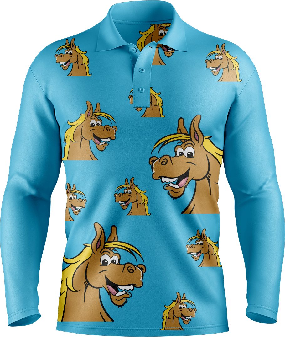 Hero Horse Men's Long Sleeve Polo