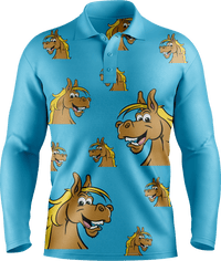 Hero Horse Men's Long Sleeve Polo 1
