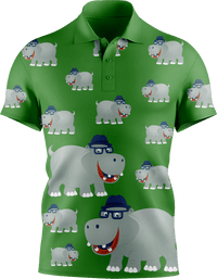 Hungry Hippo Men's Short Sleeve Polo 1