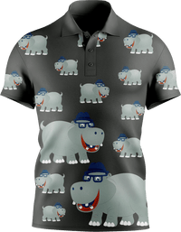 Hungry Hippo Men's Short Sleeve Polo 4