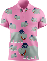 Hungry Hippo Men's Short Sleeve Polo 3
