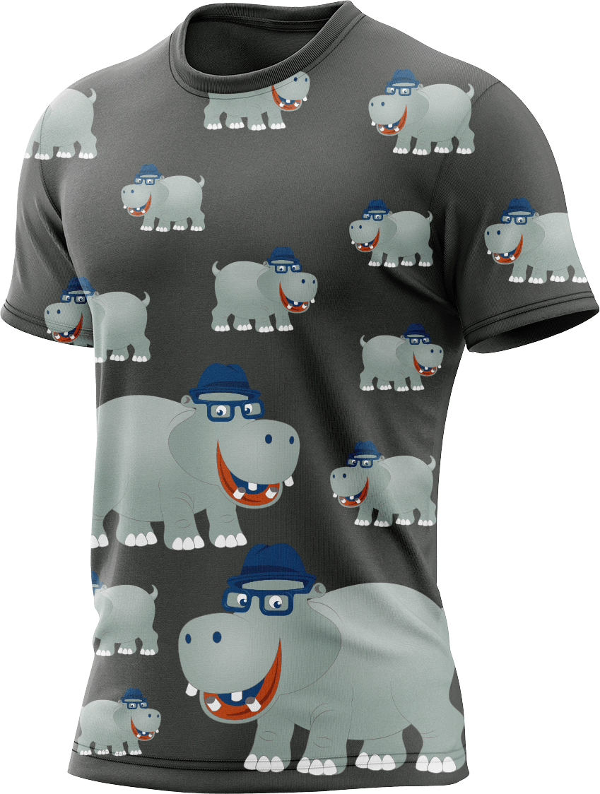 Hungry Hippo Rash Shirt Short Sleeve - fungear.com.au