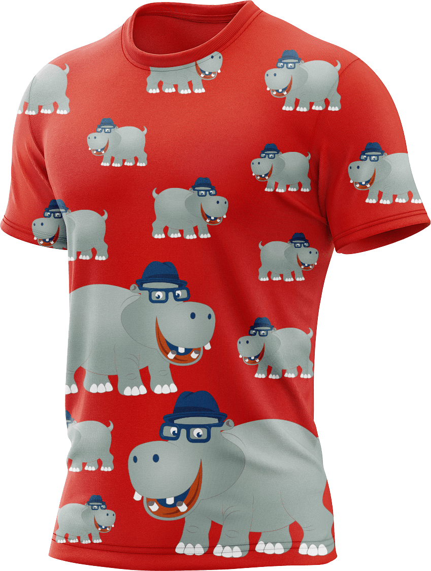 Hungry Hippo Rash Shirt Short Sleeve - fungear.com.au