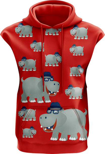 Hungry Hippo Sleeveless Hoodie - fungear.com.au