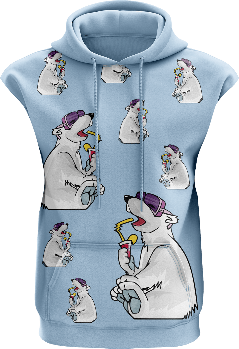 Ice Bear Full Zip Sleeveless Hoodie Jackets