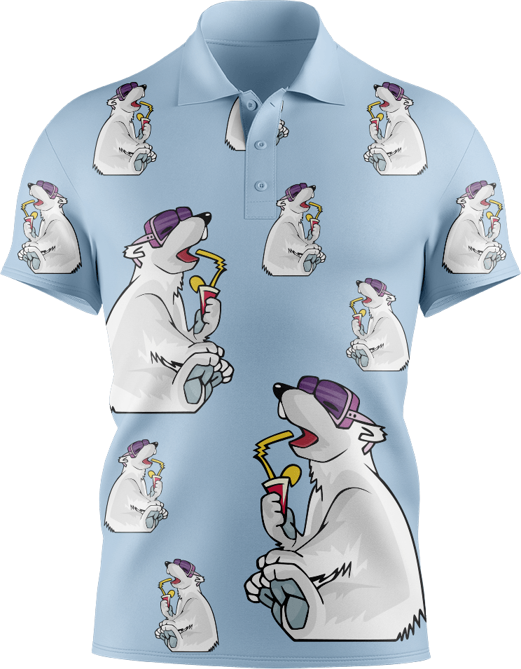 Ice Bear Men's Short Sleeve Polo Clearance