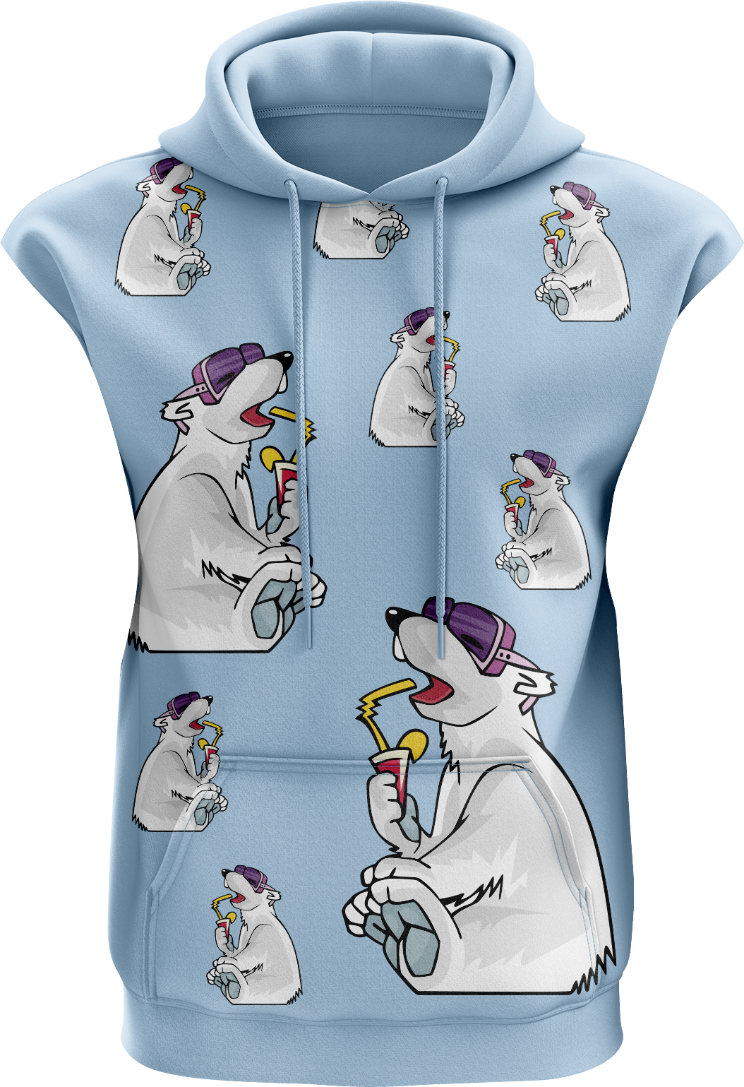 Ice Bear Sleeveless Hoodie - fungear.com.au