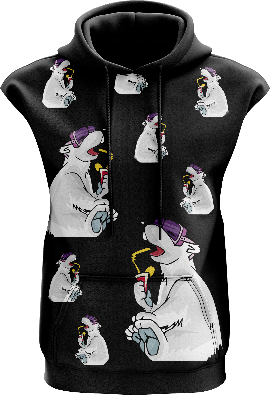 Ice Bear Sleeveless Hoodie - fungear.com.au