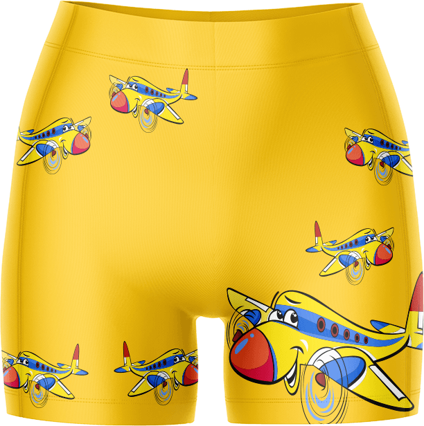 Jet Plane Ladies Gym Shorts - fungear.com.au