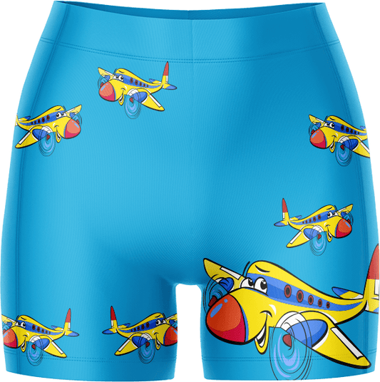 Jet Plane Ladies Gym Shorts - fungear.com.au