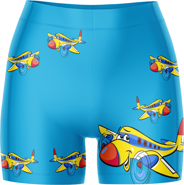 Jet Plane Ladies Gym Shorts - fungear.com.au