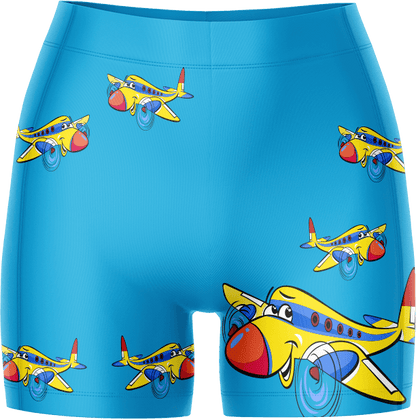 Jet Plane Ladies Gym Shorts - fungear.com.au