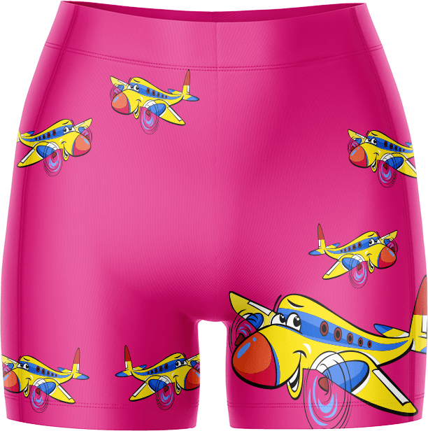 Jet Plane Ladies Gym Shorts - fungear.com.au