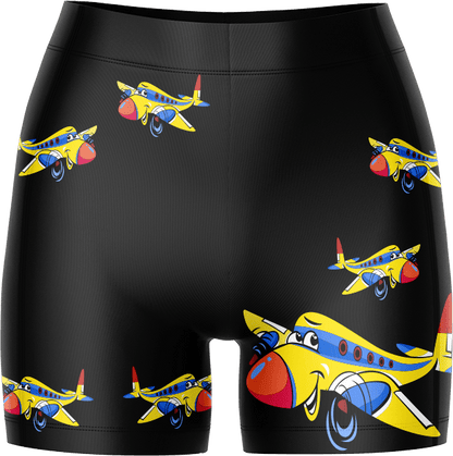 Jet Plane Ladies Gym Shorts - fungear.com.au