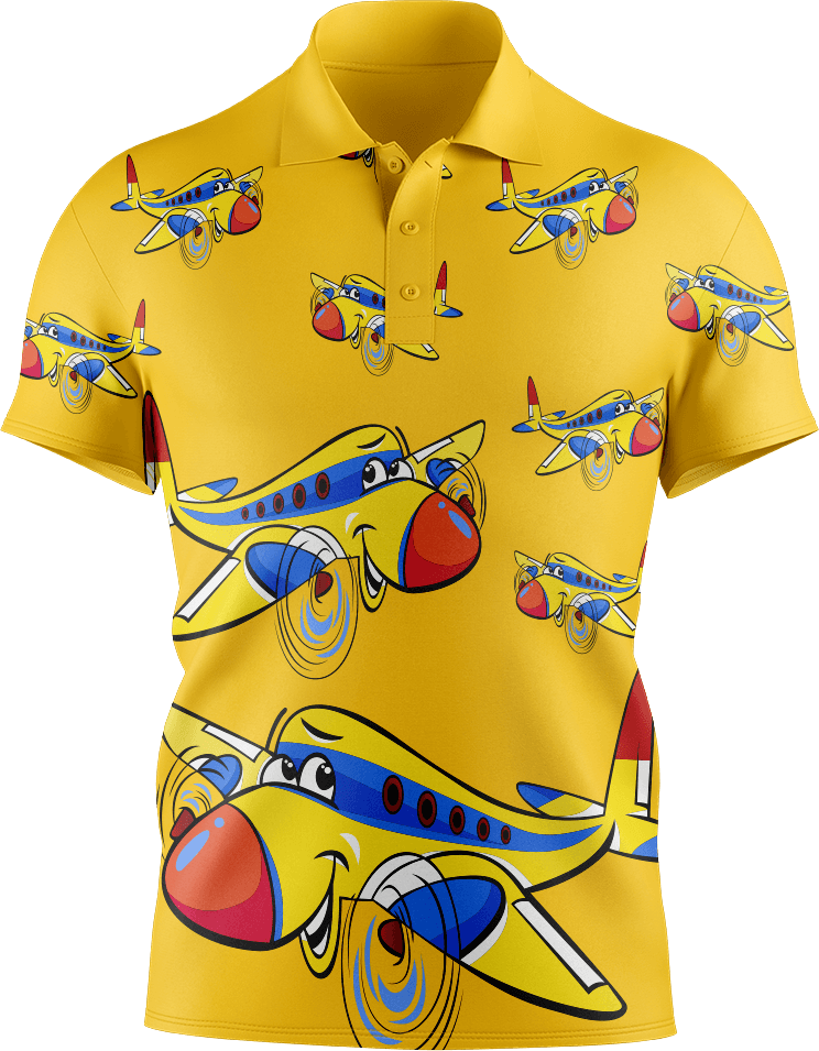 Jet Plane Men's Short Sleeve Polo