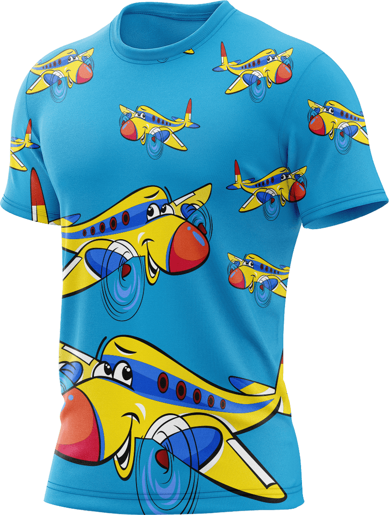Jet Plane Rash Shirt Short Sleeve