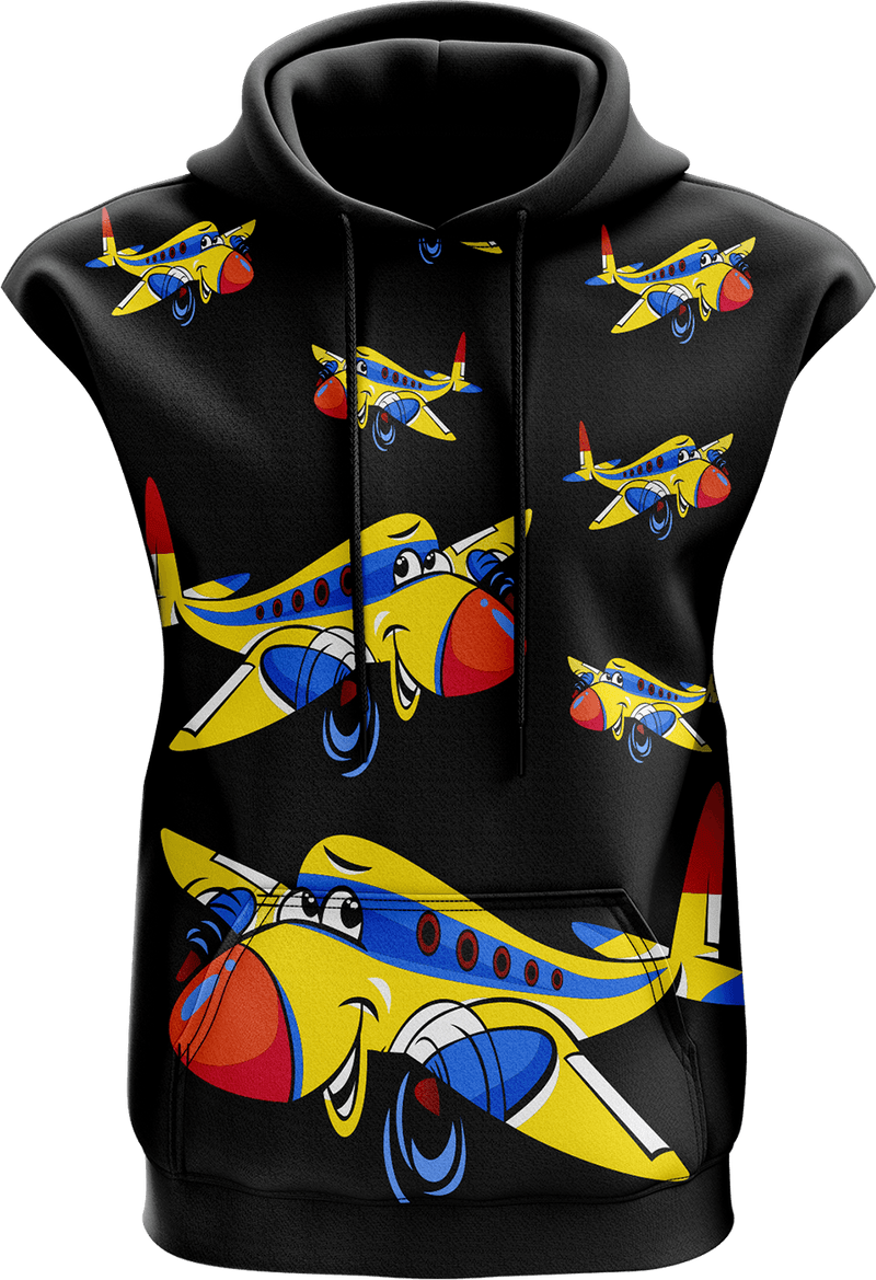 Jet Plane Sleeveless Hoodie