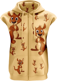 Kanga Back Full Zip Sleeveless Hoodie Jackets 2