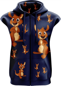 Kanga Back Full Zip Sleeveless Hoodie Jackets 3