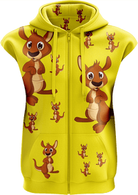 Kanga Back Full Zip Sleeveless Hoodie Jackets 1