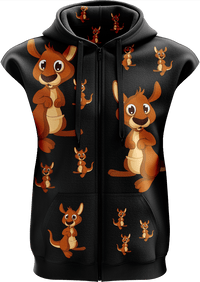 Kanga Back Full Zip Sleeveless Hoodie Jackets 4