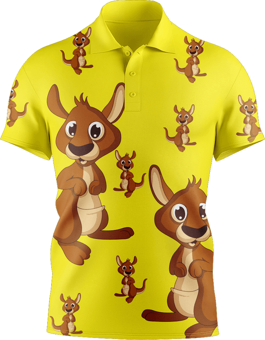 Kanga Back Men's Short Sleeve Polo - fungear.com.au