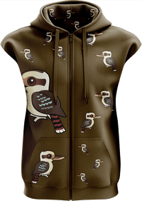 Kooky Kooka Full Zip Sleeveless Hoodie Jackets 1