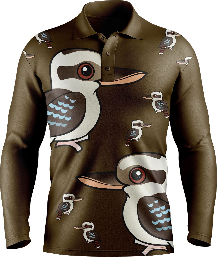 Kooky Kooka Men's Polo. Long or Short Sleeve - fungear.com.au