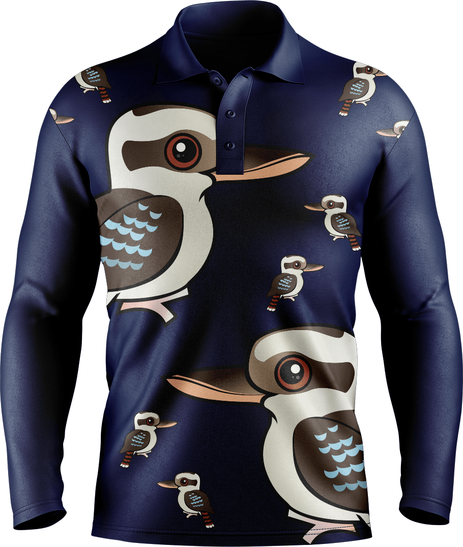 Kooky Kooka Men's Polo. Long or Short Sleeve - fungear.com.au