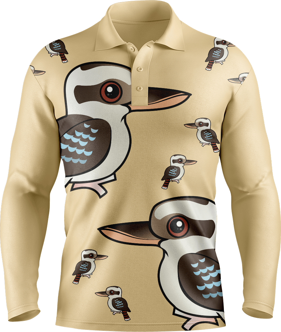 Kooky Kooka Men's Polo. Long or Short Sleeve - fungear.com.au