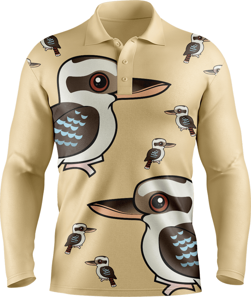 Kooky Kooka Men's Long Sleeve Polo