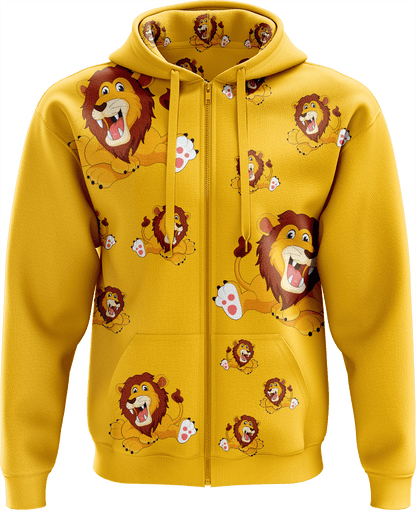 Leo Lion Full Zip Hoodies Jacket - fungear.com.au