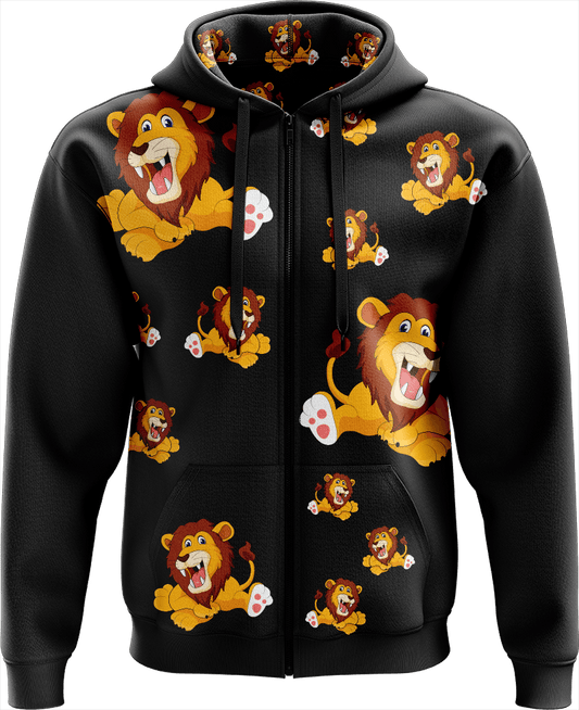 Leo Lion Full Zip Hoodies Jacket - fungear.com.au