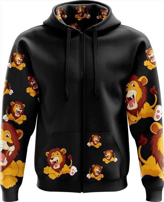 Leo Lion Full Zip Hoodies Jacket - fungear.com.au