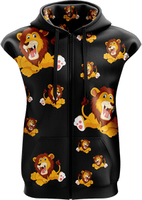 Leo Lion Full Zip Sleeveless Hoodie Jackets 1