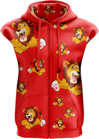 Leo Lion Full Zip Sleeveless Hoodie Jackets 4