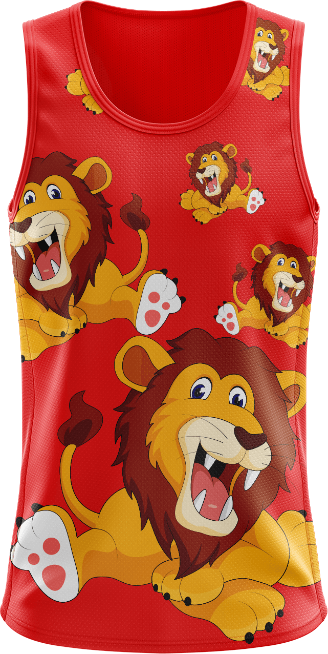 Leo Lion Singlets - fungear.com.au