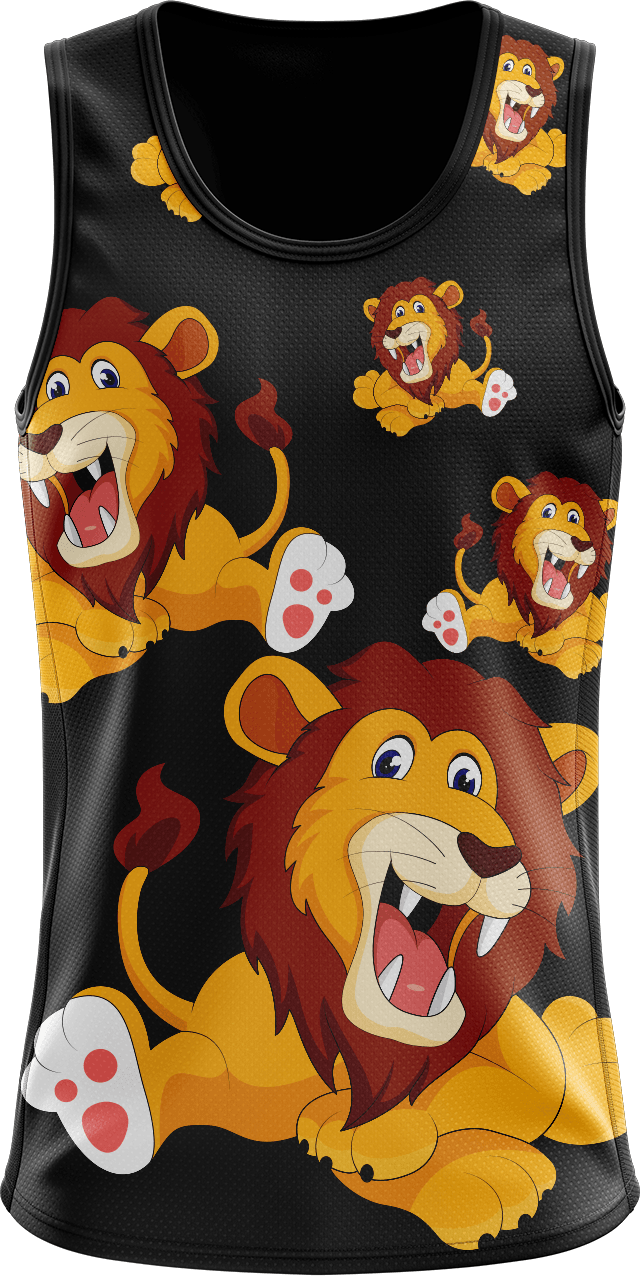 Leo Lion Singlets - fungear.com.au