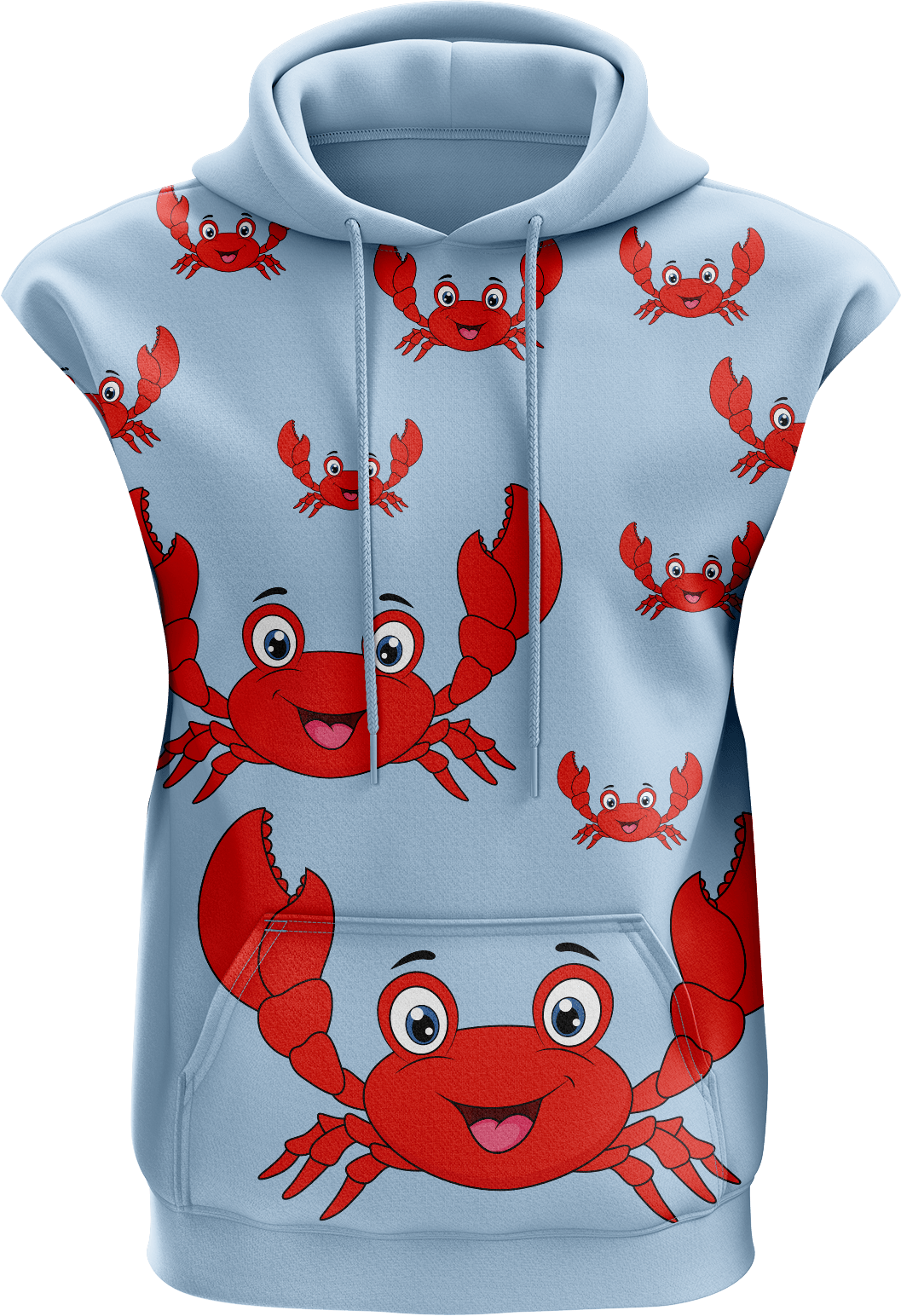 Maddy MudCrab Full Zip Sleeveless Hoodie Jackets - fungear.com.au