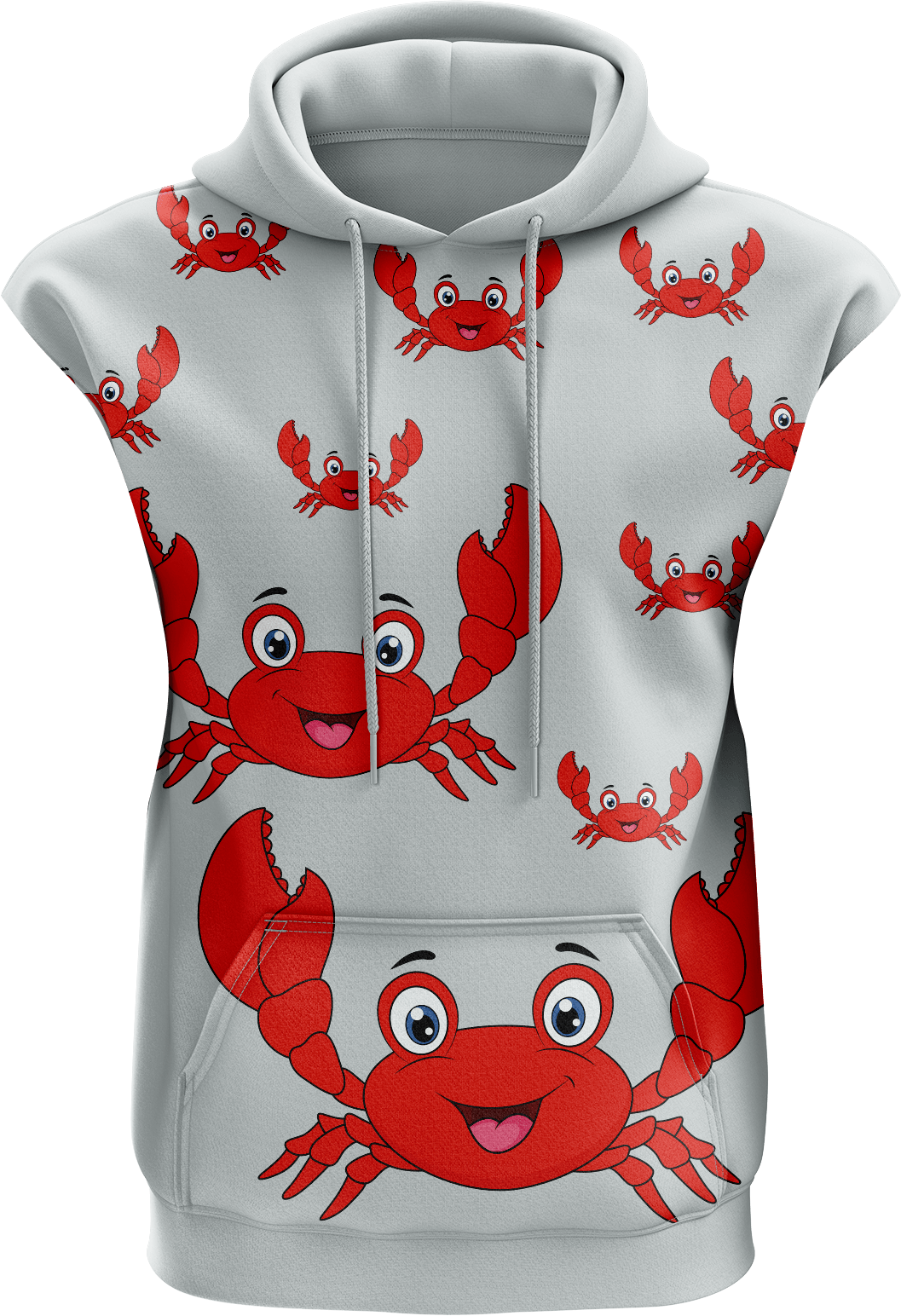 Maddy MudCrab Full Zip Sleeveless Hoodie Jackets - fungear.com.au