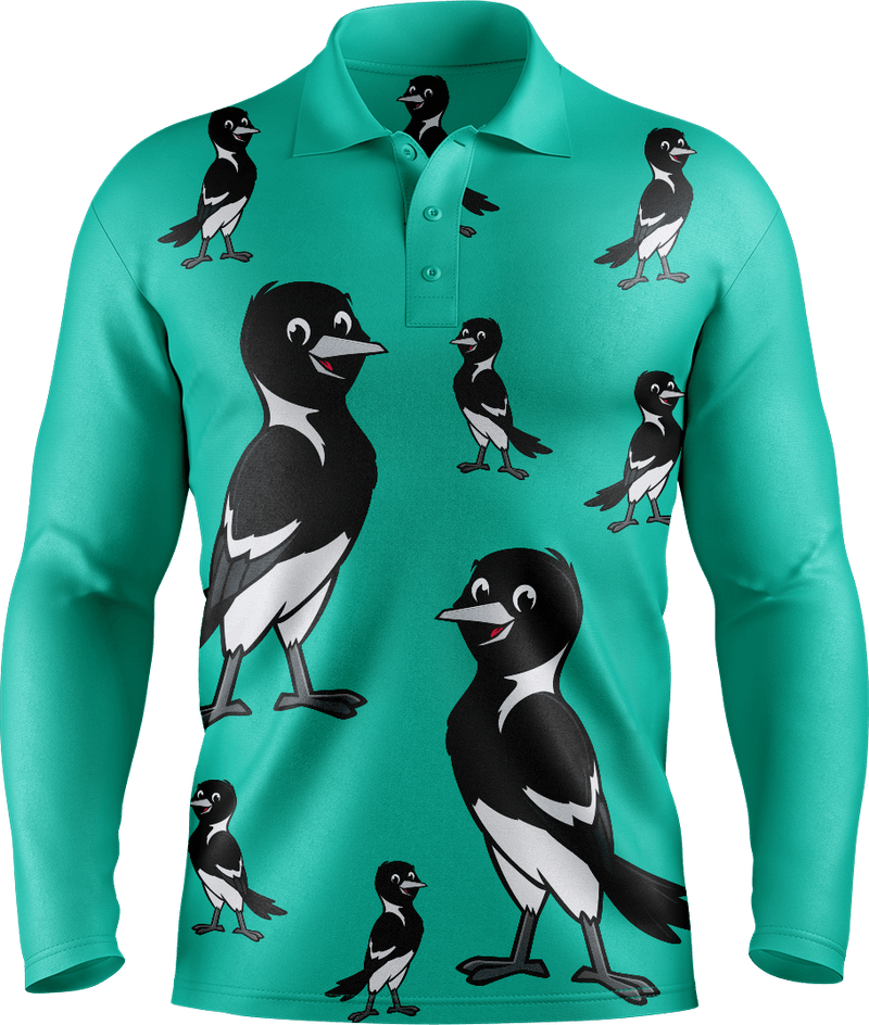 Magic Magpie Men's Long Sleeve Polo