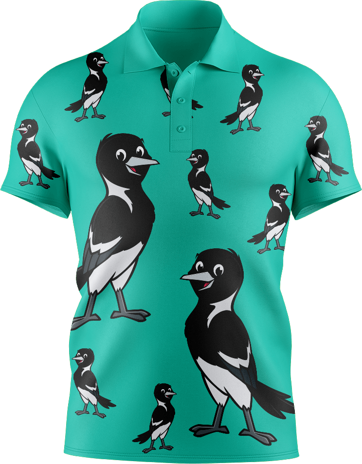 Magic Magpie Men's Short Sleeve Polo - fungear.com.au