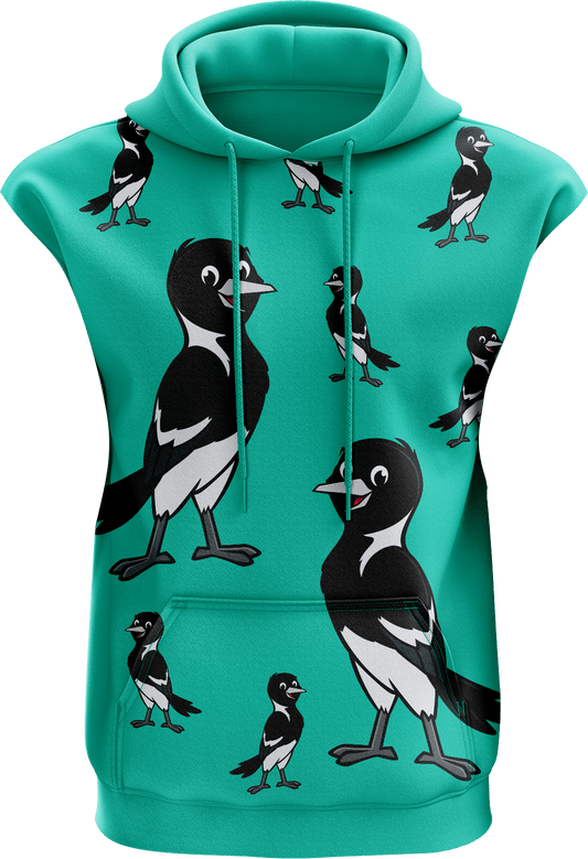 Magic Magpie Sleeveless Hoodie - fungear.com.au