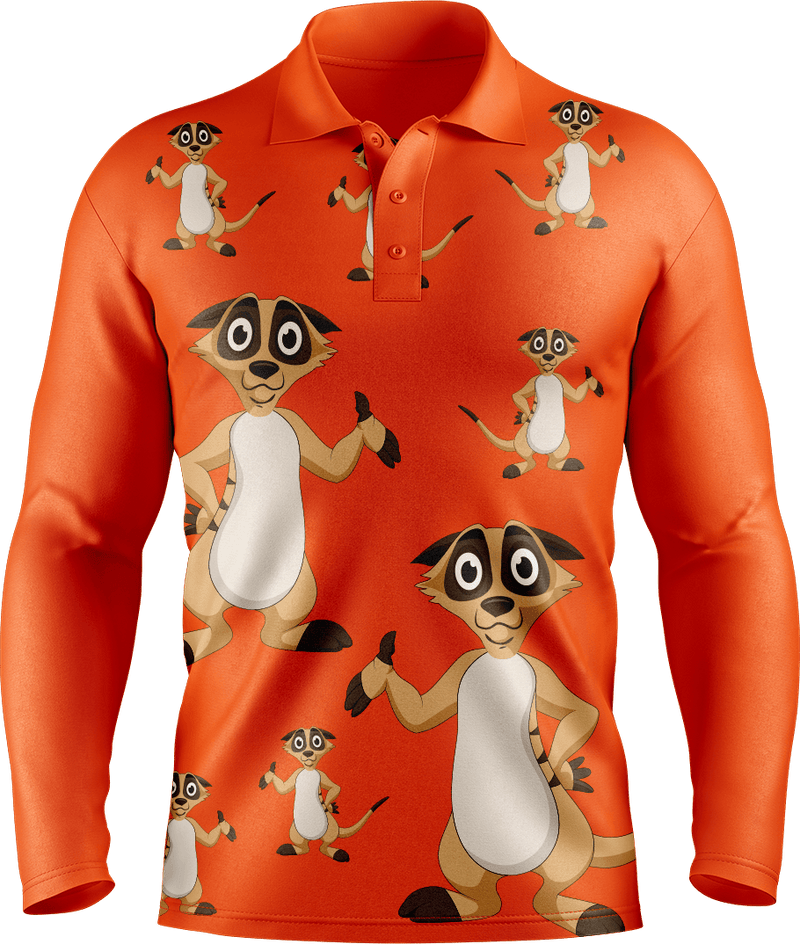 Magnifique Meerekat Men's Long Sleeve Polo