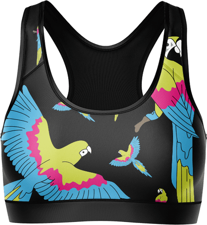 Majestic Macaw Crop Top - fungear.com.au