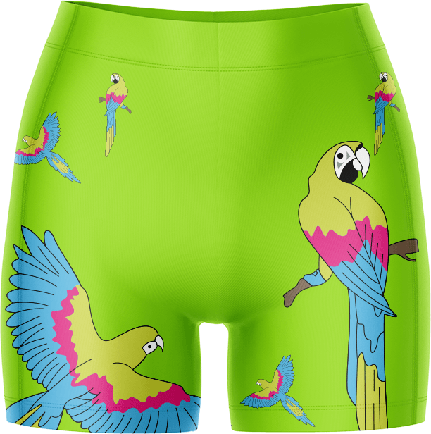 Majestic Macaw Ladies Gym Shorts