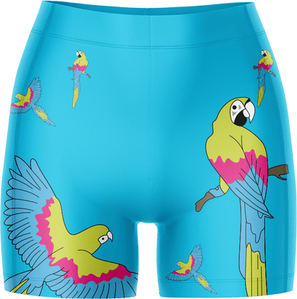 Majestic Macaw Ladies Gym Shorts - fungear.com.au