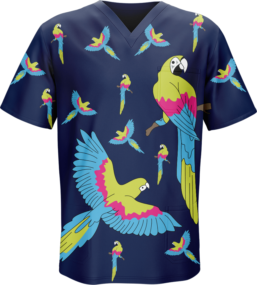 Majestic Macaw Scrubs - fungear.com.au