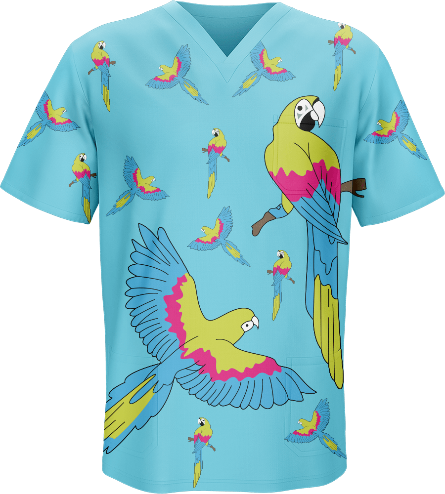 Majestic Macaw Scrubs - fungear.com.au